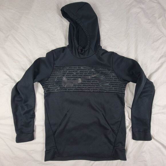 Nike Mens Small Black Pullover Sweater Hoodie Outdoors Casual Winter Warm - Picture 1 of 12